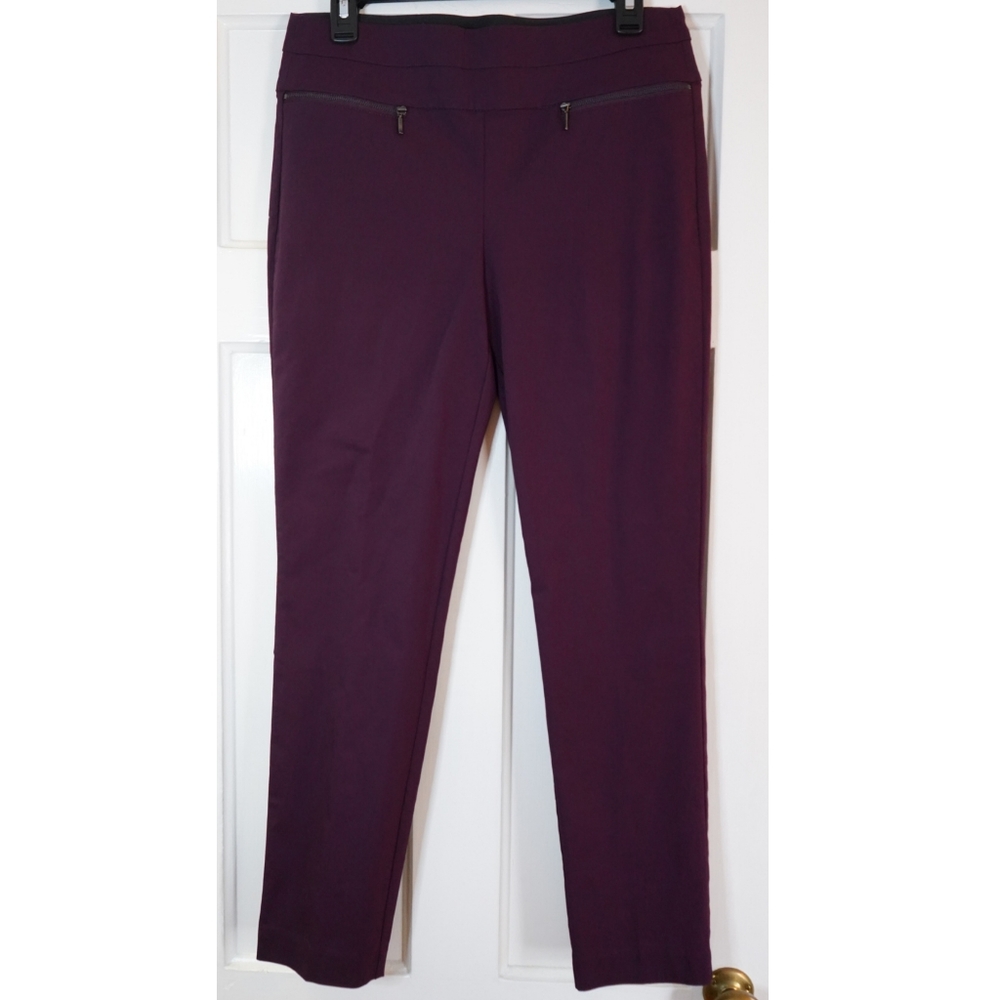 Eggplant Purple Pull On Candie's Pant with Faux Pockets